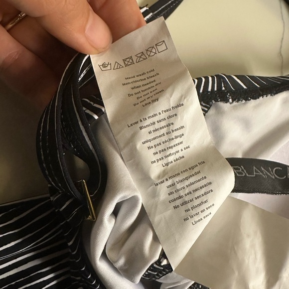 La Blanca Ripple Waves Sweetheart One Piece Swimsuit Black White Stripes 14 - Picture 12 of 13